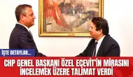 CHP Genel Başkanı Özel Ecevit’in Mirasını İncelemek Üzere Talimat Verdi