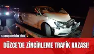 Düzce’de Zincirleme Trafik Kazası! 6 Araç Birbirine Girdi