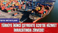 Türkiye ikinci çeyrekte G20'de hizmet ihracatında zirvede!