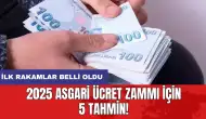 2025 asgari ücret zammı için 5 tahmin! İlk rakamlar belli oldu