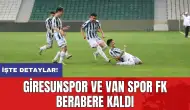 Giresunspor ve Van Spor FK berabere kaldı