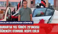 Burdur'da YKS Türkiye 29'uncusu öğrenciye otomobil hediye edildi