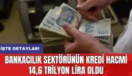 Bankacılık sektörünün kredi hacmi 14,6 trilyon lira oldu