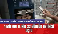 Mevduat faiz oranları güncellendi: 1 milyon TL'nin 32 günlük getirisi uçtu