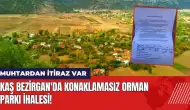 Kaş Bezirgan'da Konaklamasız Orman Parkı ihalesi! Muhtardan itiraz var