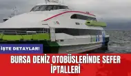 Bursa Deniz Otobüslerinde sefer iptalleri