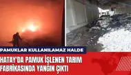 Hatay'da pamuk işlenen tarım fabrikasında yangın çıktı