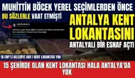 15 şehirde olan kent lokantası hala Antalya'da yok