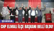 CHP Elmalı İlçe Başkanı Belli Oldu!