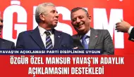 Özgür Özel, Mansur Yavaş’ın Adaylık Açıklamasına Destekledi