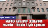 MSB'den Kara Harp Okullarının mezuniyet törenine ilişkin açıklama