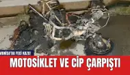 Manisa'da feci kaza! Motosiklet ve cip çarpıştı