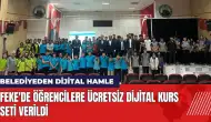 Feke'de öğrencilere ücretsiz dijital kurs seti verildi