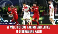 A Milli Futbol Takımı Galler ile 0-0 Berabere Kaldı