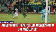 Amed Sportif Faaliyetler Kocaelispor'u 3-0 Mağlup Etti