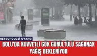 Bolu'da KuvvetliGök Gürültülü Sağanak Yağış Bekleniyor