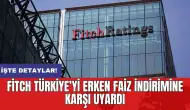 Fitch Türkiye’yi erken faiz indirimine karşı uyardı