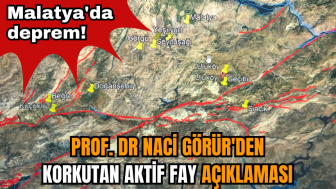 Malatya'da deprem! Naci Görür'den korkutan aktif fay açıklaması