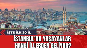 İstanbul'da Yaşayanlar Hangi İllerden Geliyor? İşte İlk 20 İl