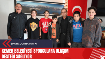 Kemer Belediyesi sporculara ulaşım desteği sağlıyor