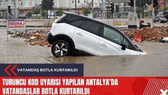 Antalya'da vatandaş botla kurtarıldı