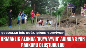 Ormanlık alanda 'Köyvayvır' adında spor parkuru oluşturuldu