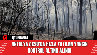 Antalya Aksu'da Hızla Yayılan Yangın Kontrol Altına Alındı