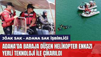 Adana'da baraja düşen helikopter enkazı yerli teknoloji ile çıkarıldı