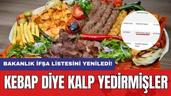 Bakanlık ifşa listesini yeniledi: Kebap diye kalp yedirmişler