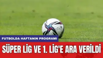 Süper Lig ve 1. Lig'e ara verildi: Futbolda haftanın programı