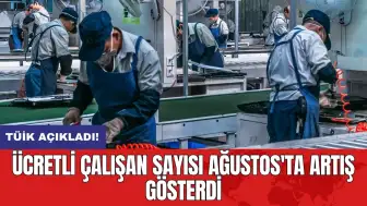 TÜİK Açıkladı! Ücretli Çalışan Sayısı Ağustos'ta Artış Gösterdi