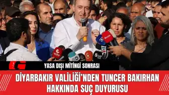 Diyarbakır Valiliği’nden Tuncer Bakırhan Hakkında Suç Duyurusu