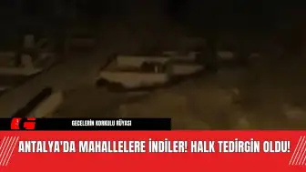 Antalya'da Mahallelere İndiler! Halk Tedirgin Oldu!