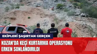 Kozan'da keçi kurtarma operasyonu: Ekipleri şaşırtan gerçek