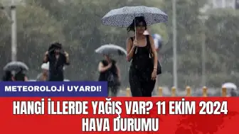 Meteoroloji uyardı: Hangi illerde yağış var? 11 Ekim 2024 hava durumu