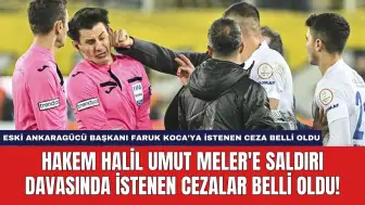 Hakem Halil Umut Meler'e Saldırı Davasında İstenen Cezalar Belli Oldu!