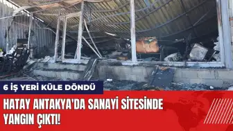 Hatay Antakya'da sanayi sitesinde yangın: 6 iş yeri küle döndü