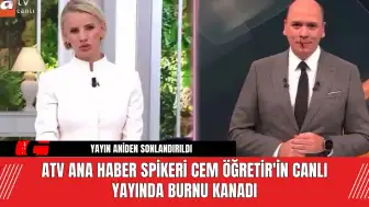 ATV Ana Haber Spikerinin Canlı Yayında Burnu Kanadı