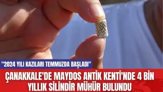 Çanakkale'de Maydos Antik Kenti'nde 4 Bin Yıllık Silindir Mühür Bulundu