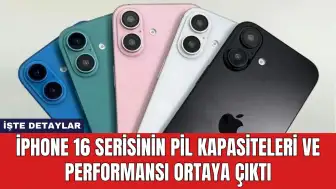 iPhone 16 Serisinin Pil Kapasiteleri ve Performansı Ortaya Çıktı