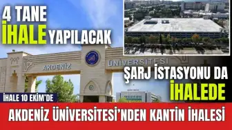 Akdeniz Üniversitesi'nden 4 adet kiralama ihalesi