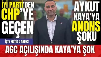 AGC açılışında Kaya'ya şok