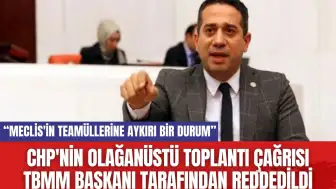 CHP'nin Olağanüstü Toplantı Çağrısı TBMM Başkanı Tarafından Reddedildi