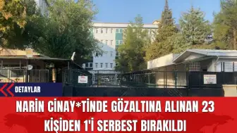 Narin Cinay*tinde Gözaltına Alınan 23 Kişiden 1'i Serbest Bırakıldı