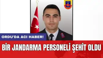 Ordu'da acı haber! Bir jandarma personeli şehit oldu