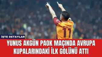 Yunus Akgün PAOK Maçında Avrupa Kupalarındaki İlk Golünü Attı