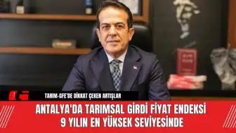 Antalya'da Tarımsal Girdi Fiyat Endeksi 9 Yılın En Yüksek Seviyesinde