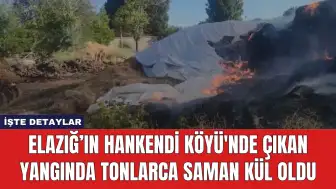 Elazığ’ın Hankendi Köyü'nde Çıkan Yangında Tonlarca Saman Kül Oldu