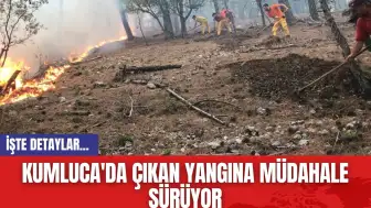 Kumluca'da çıkan yangına müdahale sürüyor