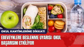 Ebeveynlere beslenme uyarısı: Okul başarısını etkiliyor